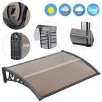 Auvent porte dentr�e luxs - pc et aluminium - r�sistant � la corrosion et aux intemp�ries