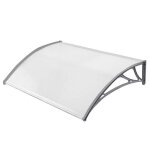 Auvent de porte entr�e marquise solaire aufun - largeur 150cm - profondeur 100cm - anti - uv