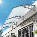 Auvent de porte / fen�tre dentr�e marquise daccueil 80 * 120 cm - quiienclee - pare - soleil en polycarbonate ...