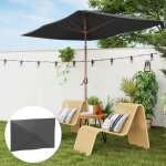 Auvent de remplacement pour parasol de 6 baleines toile de rechange pour parasol upf 50 + 3 x 2 m gris ...