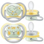 Avent sucettes ultra air nighttime 18m +