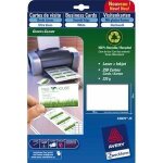 Pochette de 250 cartes de visite 85x54mm - avery - quick&clean laser mate 220g - coins arrondis