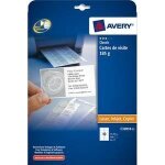 Pochette de 250 cartes de visite microperfores - avery - 85x54 mm - 185g - jet dencre laser copieur