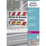 Avery - zweckform 3487 transparent imperm�able a4 imprimante laser imprimante laser couleur photocopieuse ...