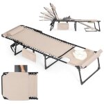 Avestar chaise longue pliante avec coussin et trou facial poche lat�rale 5 positions r�glables pour jardin ...