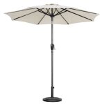 Avestar parasol de jardin 228 cm avec pied manivelle et inclinaison r�sistant uv / pluie aluminiumpour ...