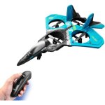 Avion tlcommand v17 - rc prt  voler - 24 ghz - capteur de gravit - 4 moteurs - bleu