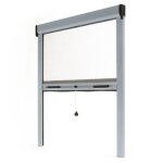 Avosdim store moustiquaire fen�tre alu luxe - h100 x l80cm recoupable - argent - protection contre les ...