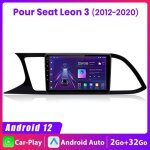 Awesafe autoradio android 13 2go + 32go pour seat leon mk3 (2012 - 2020) avec 9 pouces cran tactile ...