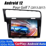 Awesafe autoradio android 12 2go + 32go pour vw golf 7 (2012 - 2020) 10 cran tactile avec carplay android ...