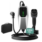 Awesafe chargeur ve portable avec prise schuko 5m chargeur v�hicule �lectrique 6 / 8 / 10 / 13 / 16a ...