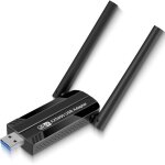 Ax5400 cl� usb wi - fi pour pc adaptateur wi - fi usb 3. 0 pc longue port�e dongle wifi 6e pour windows ...