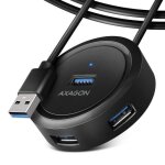 Hub usb - axagon - hue - p1al - 4 ports - usb 3. 2 gen 1 - 12 m - rond