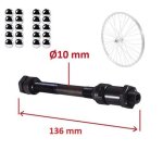 Axe de roue arrière vélo diamètre 10mm x longueur 136mm creux + 20x billes acier diamètre 635mm - cyclingcolor ... Axe de roue arrière vélo diamètre 10mm x longueur 136mm creux + 20x billes acier diamètre 635mm - cyclingcolor ...