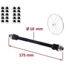 Axe de roue arrire vlo - non spcifi - 95mm x 175mm - 20 billes acier - vtt route course