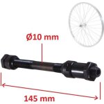Axe de roue velo universel 10x145 mm moyeu arriere creux vtt route bmx fixie singlespeed vintage ancien ...