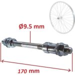 Axe de roue velo universel 95x170 mm moyeu arriere plein 6 vitesse vtt route bmx fixie singlespeed vintage ...