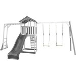 Axi beach tower aire de jeux avec toboggan en gris cadre descalade 2 balan�oires & bac � sable grande ...