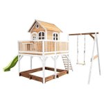 Axi liam maison enfant avec bac  sable balanoire & toboggan vert clair aire de jeux pour lextrieur ...