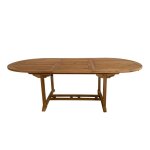 Axi marzi table de jardin extensible en bois de teck ovale r�sistante aux intemp�ries pour terrasse / ...