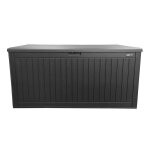 Axi mike coffre de jardin en plastique noir 1000 litres boite de rangement ext�rieur pour coussins avec ...