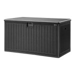 Axi mike coffre de jardin en plastique noir 600 litres boite de rangement ext�rieur pour coussins avec ...