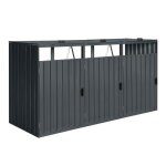 Cache poubelle métallique - axi - owen - anthracite - 3 conteneurs - résistant aux intempéries Cache poubelle métallique - axi - owen - anthracite - 3 conteneurs - résistant aux intempéries