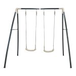 Axi portique en metal - 2 balançoires enfant balançoire pour enfants pour l?extérieur / le jardin 2 agrès ... Axi portique en metal - 2 balançoires enfant balançoire pour enfants pour l?extérieur / le jardin 2 agrès ...