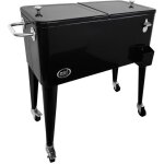 Axi retro cooler noir r�frig�rateur de boissons mobile pour l?ext�rieur / le jardin glaci�re 76 litre ...