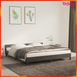 Ayhao cadre de lit avec tte de lit gris fonc 160x200 cm velours ab347580 cq003 123456