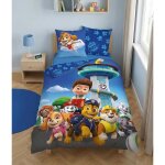 Aymax parure de lit pat patrouille quartier g�n�ral housse de couette r�versible 140x200cm + taie 63x63cm ...