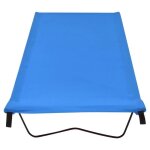 Aynefy lit de camping 180x60x19 cm tissu oxford et acier bleu
