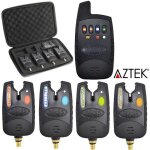 Dtecteur sondeur de pche - aztek - 4 dtecteurs - sans fil - alarme led - rcepteur inclus