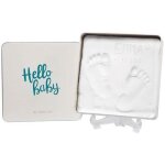 Baby art magic box square - kit empreintes mains et pieds b�b� dans bo�te m�tal cadeau naissance ou bapt�me ...