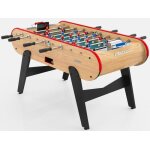 Baby foot de bar mannoni - bois clair - 165 x 110 x 96 cm - 4 balles en lige inclus