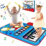 Baby toys for 1 year old: baby musical mat toddler toys age 1 - 2 - 2 in 1 piano drum babies play mat ...