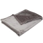 Babycalin couverture taupe flanelle 75 x 100 cm 260 gr / m3