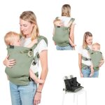 Babymoov porte - bb physiologique volutif en rehausseur nomade moov & boost vert