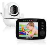 Babyphone camera moniteur vid�o bebe surveillance sans fil �cran de 35 lcd cam�ra b�b� avec pan tilt ...