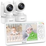 Babyphone vid�o avec double cam�ra - svatv - 6 pouces �cran ips - vision nocturne - audio bidirectionnel ...