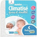 Babysom - matelas b�b� climatis� - 60x120 cm r�versible : 1 face �t� fra�che et 1 face hiver ouatin�e ...