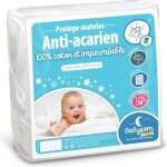 Babysom - prot�ge matelas b�b� anti - acarien - 60x120 cm al�se imperm�able souple et silencieuse bouclette ...