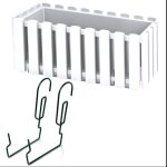 Bac de balcon avec crochets pot de fleurs bac a plantes forme cl�ture blanc 38 cm 6 l pot de balcon balustrade ...