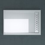 Bac a douche design xetro04w en acrylique en blanc 90x120x4cm avec sortie d evacuation et bouchon al02 ...