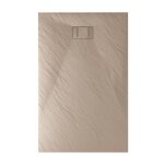 Bac  douche rectangulaire tortourelle effet pierre - idralite - blend - 80x120x26 cm