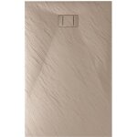 Bac  douche rectangulaire tortourelle effet pierre mod. blend - idralite - 80x160x26 cm