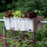 Bacs  fleurs blanc 18l balconnire pot de fleurs balustrade pot grand