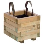 Bac  fleurs carr en bois 30 x 30 x 28 cm baroque