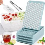 Bac a glacon avec couvercle4 * 104 mini petits bacs  glaons rondsmoule  glaon avec pelle et pince ...