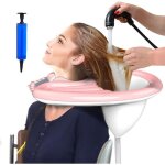 Bac  gonflable - pvc - rose - portable - avec tuyau de drainage - pour enfants et personnes ges